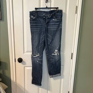 LOFT Dark Blue Boyfriend Jeans